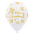 Sempertex 30cm Merry Christmas Gold and White Latex Balloons