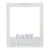 Hello Baby Photo Booth Frame Off White 72cm (H) and 60cm (W)