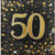 Sparkling Fizz Black & Gold Napkin 50 P16