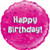 Foil Balloon 18" Pink Holographic  Happy Birthday