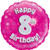 Foil Balloon 18" Pink Holographic  Happy Birthday 8TH