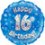 Foil Balloon 18" Blue Holographic Happy Birthday 16TH