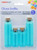 Light Blue Glass Bottles with Cork Lid 4pk