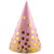 Cone Hats 150mm Pink/Gold Hot Stamping P6