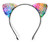Sequin Rainbow Cat Ears headband