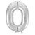 34inch Decrotex Foil Balloon Number Silver #0 Pack 1