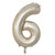 34inch Decrotex Foil Balloon Number Champagne #6 Pack 1