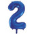 34inch Decrotex Foil Balloon Number Blue #2 Pack 1