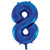 34inch Decrotex Foil Balloon Number Blue #8 Pack 1