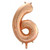 34inch Decrotex Foil Balloon Number Rose Gold #6 Pack 1
