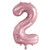 34inch Decrotex Foil Balloon Number Light Pink #2 Pack 1