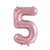 34inch Decrotex Foil Balloon Number Light Pink #5 Pack 1