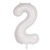 34inch Decrotex Foil Balloon Number White #2 Pack 1