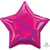 45cm Standard Holographic Iridescent Magenta Star S40