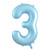 34inch Decrotex Foil Balloon Matte Pastel Blue #3 Pack 1