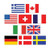 International Mini Flags Cutouts 10 Pack