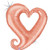 37inch Chain of Hearts Rose Gold Holographic Shape Foil Balloon  P1