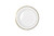 190Mm Heavy Duty White Reusable Lunch Plate With Gold Lining