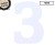 10cm White Number - 3