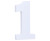 10cm White Number - 1