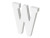 10cm Alphabet Letter White - W