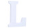 10cm Alphabet Letter White - L