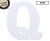 20cm White Alphabet Letter- Q