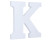 20cm White Alphabet Letter- K