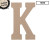 15cm Alphabet Letter Kraft- K