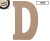 15cm Alphabet Letter Kraft- D