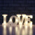 White Light Up LED Love Light 10cm x 29.5cm