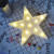 White Light Up LED Star Light 25cm