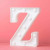 LED Light Up Letter Z White 22cm