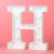 LED Light Up Letter H White 22cm