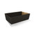 Black Corrugated Rectangle Catering Tray With Lid Medium,H:80mm,