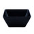 Melamine Square Bowl 15cm x 7cm - Black
