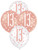 "13" Rose Gold & White Assorted 30cm Balloons 6pk