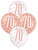 "70" Rose Gold & White Assorted 30cm Balloons 6pk