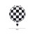 Black & White Checkered Foil Balloon