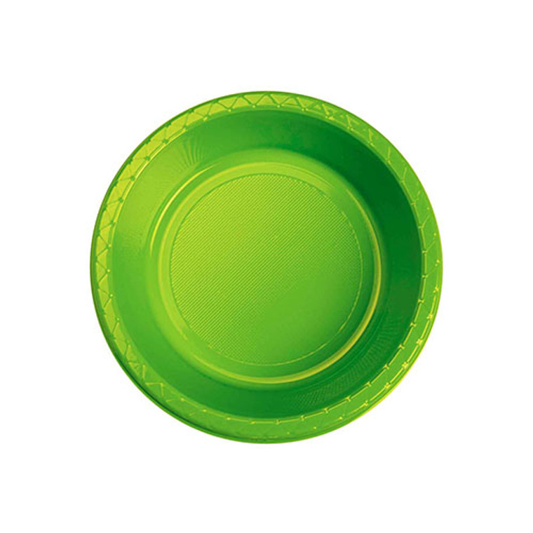 Lime Green Reusable Plastic Dessert Bowls 17cm 20 Pack