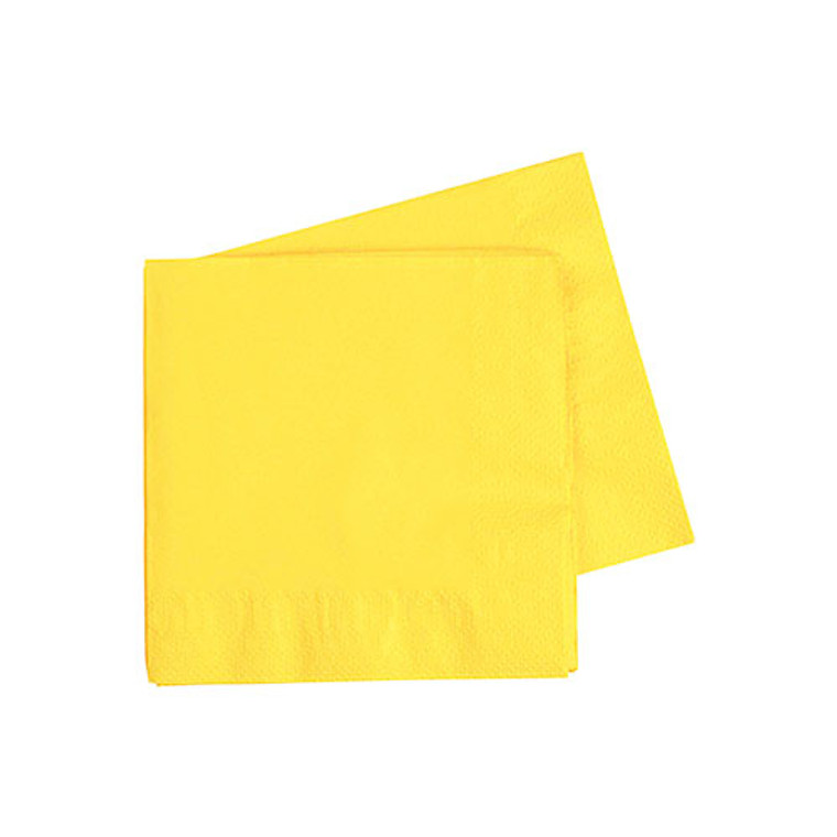 Canary Yellow Cocktail Napkins 2 Ply