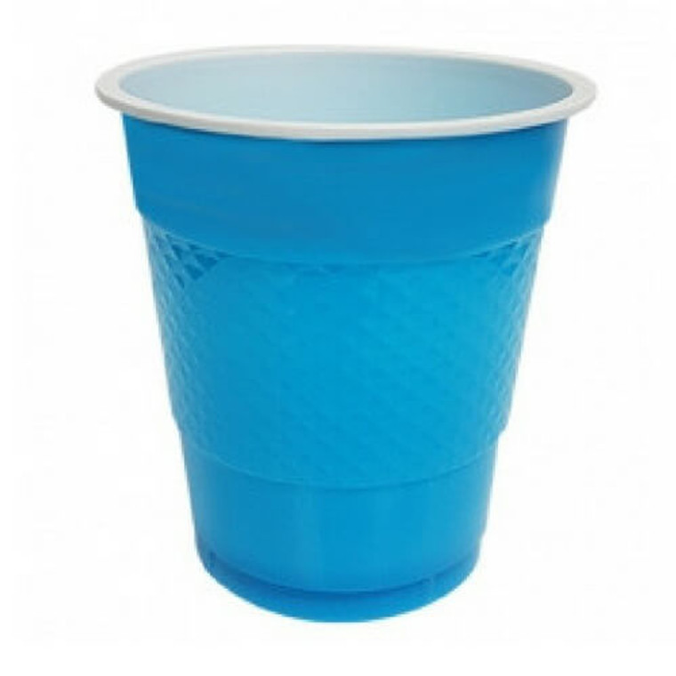 Electric Blue Plastic Cups 355ml 20 pack