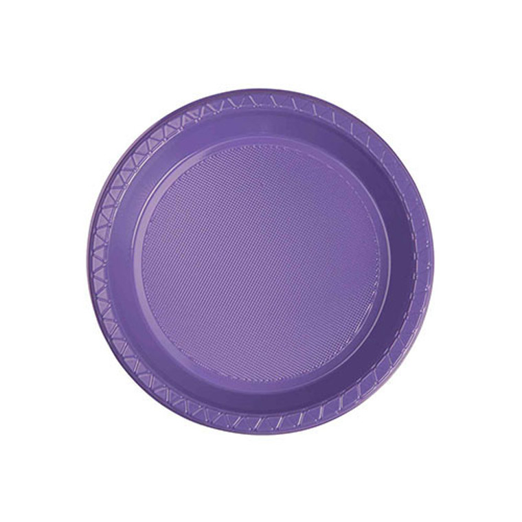 Reusable Lilac Plastic Snack Plates 17cm 20 Pack