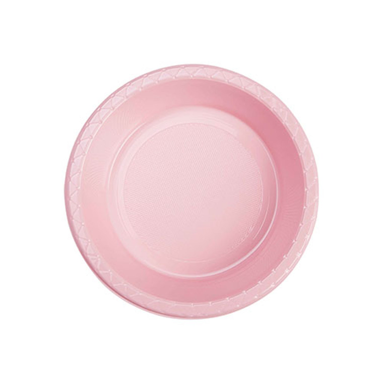 Baby Pink Reusable Plastic Dessert Bowls 17cm 20 Pack