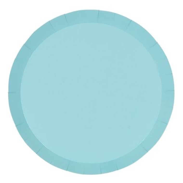 Pastel Blue Paper Banquet Plate 26cm - 10pk