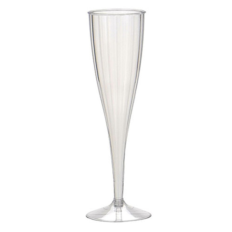 Heavy Duty Plastic Champagne Flutes Clear 150ml 10 Pack