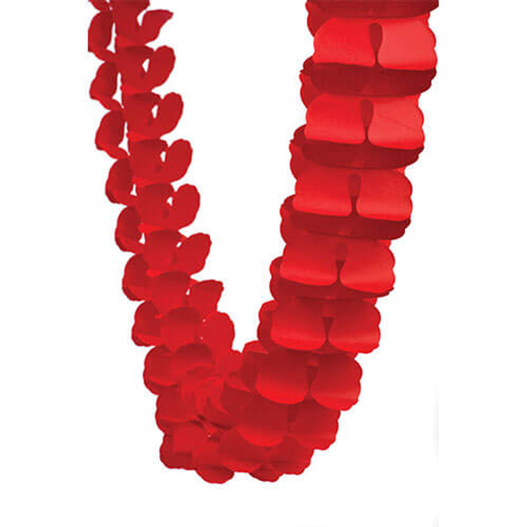 Decorative Honeycomb Garland 4m - Red