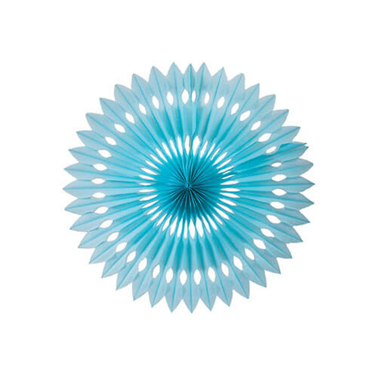 Decorative Fan 24cm - Light Blue