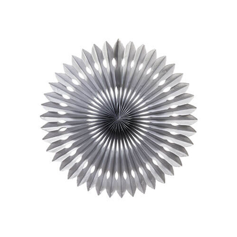 Decorative Fan 24cm - Silver