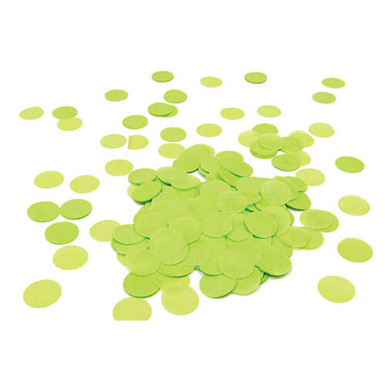 Large Paper Confetti Circles - Lime Green